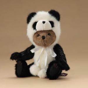 正版变身熊猫泰迪熊 变装关节熊 纯手工收藏类公仔 毛绒玩具娃娃