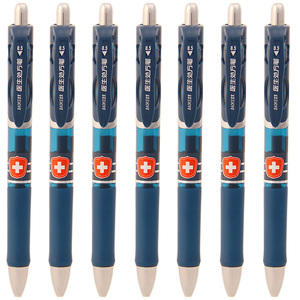 宝克PC-198蓝黑中性笔医生处方笔专用蓝黑色笔按动中性笔签字笔0.5mm墨蓝色子弹头医院护士用笔定制印刷logo