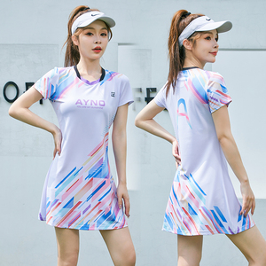 羽毛球套装女运动男新款速干网球韩国衣儿童透气吸汗短袖连衣裙服