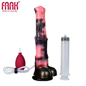 FAAK女性用情趣自慰高潮神器喷水灌肠硅胶阳具阴道清洗马屌假阴茎