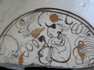元代磁州窑褐彩人物纹瓷片标本