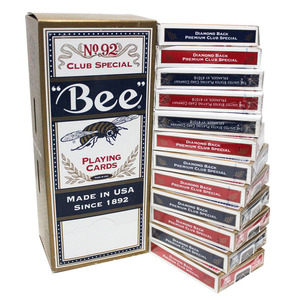 全国包邮 杰尔文进口正品扑克 美国小蜜蜂BEE92扑克牌 黒芯纸纸牌
