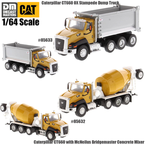DM工程车1 64 CAT卡特CT660搅拌车自卸车合金卡车模型玩具摆件