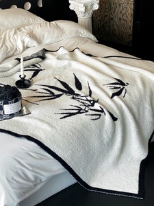 新中式国风沙发毛毯半边绒毯子古风毛巾被床旗办公室午睡披肩盖毯