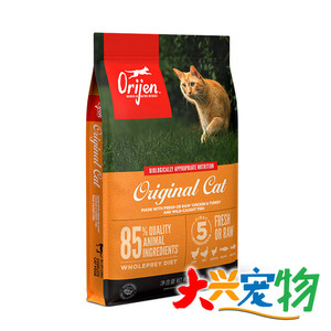 加拿大 Orijen原始猎食渴望 85%肉含量●爱猫鸡肉口味 全猫粮 1袋