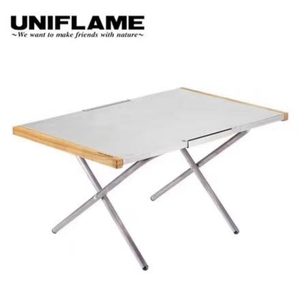 日本进口UNIFLAME多功能不锈钢折叠厨架户外露营厨房料理台置物架