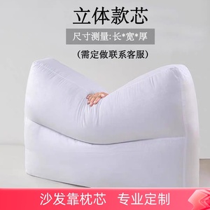 立体款靠枕芯抱枕芯超大超柔羽绒棉厚实长方形靠垫可拆洗可定制