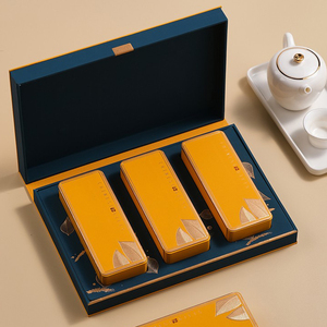 岩茶大红袍3-6泡小铁盒茶叶礼品盒水仙肉桂一两装加长泡袋空礼盒