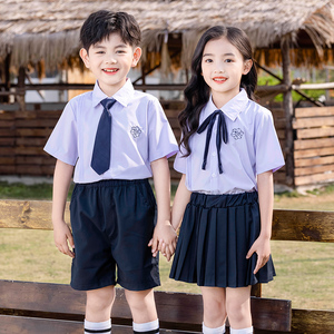 幼儿园园服夏装学院英伦风儿童班服合唱演出服套装夏季小学生校服