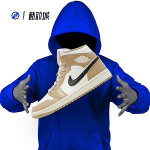 指南针 AIR JORDAN 1 MID AJ1 乔一 男子中帮篮球鞋 852542-007