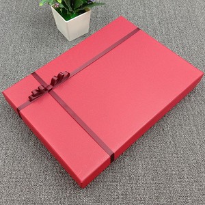 高档红色礼品盒长方形A3相框画册键盘礼物包装盒精美丝巾衬衫盒子