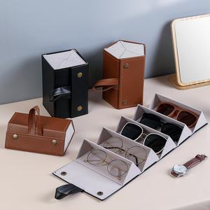 眼镜收纳盒多格太阳眼镜盒女款可折叠便携墨镜近视眼镜架男收纳包