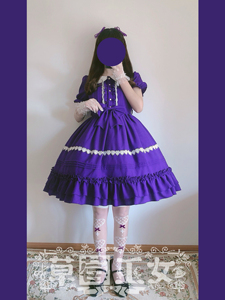 现货 草莓巫女Lolita裙原创设计娃娃领五色冰淇淋泡芙op公主裙