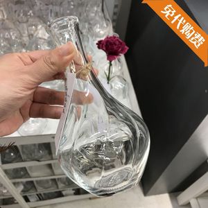 正品保证国内上海宜家代购维利斯塔花瓶透明玻璃装饰花瓶子17CM