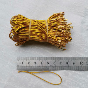 1mm金线弹力绳吊牌线金丝线圆松紧带挂皮筋绳打铁扣商标纸卡松紧