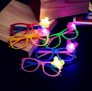 小孩儿童玩具led发光眼镜框批发聚会装饰货源演唱会酒吧道具卡通