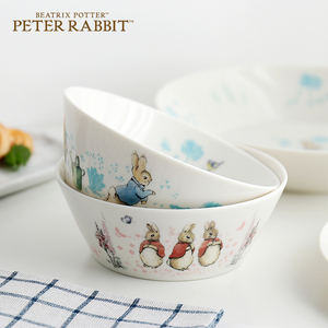 Cola Bebe日本进口彼得兔陶瓷碗平盘深盘Peter Rabbit餐具可微波