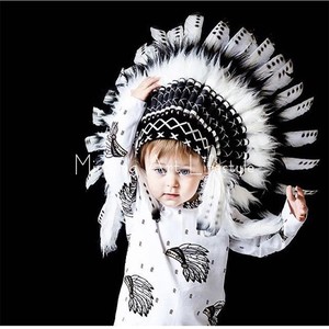 ins印第安羽毛头饰儿童帽子儿童成人拍照道具派对节日装饰头饰