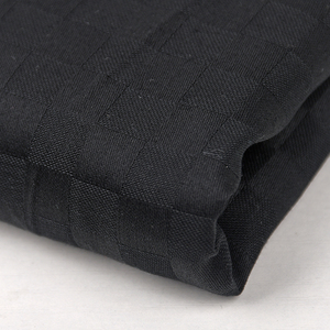 黑色小格子提花纯棉贡缎床品梭织布床单被套床笠三件套四件套面料
