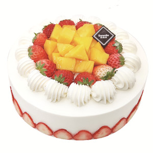 向阳坊蛋糕鲜奶水果草莓福州同城配送蛋糕动物奶油蛋糕幸福莓芒