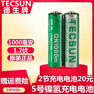 TECSUN德生QN1000 5号镍氢充电电池1000毫安充电池收音机1.2V二节