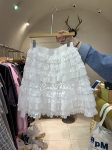 BLACK FRIDAY韩国代购东大门2024春季新款女 甜美层层蛋糕半身裙
