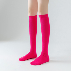 小腿袜子女士长筒袜ins潮袜春夏薄款jk及膝袜半截日系黑白玫红色