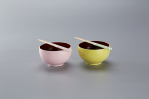 日本进口 山中漆器汁碗筷子 日式木质漆器碗小碗汤碗料理食器筷子