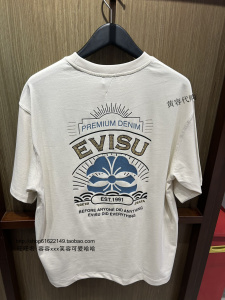 黄容潮品 evisu福神24SS夏季男装新圆领短袖T恤2ESHTM4TS7079RXCT