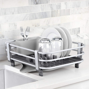 美国代购OXO Good grips 铝制厨房餐具置物架沥水架 碗盘收纳架