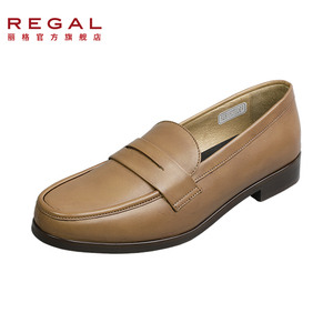 REGAL/丽格日本制中口圆头低跟日系休闲女士单鞋皮鞋F51N