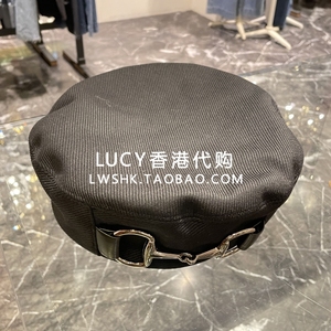 LUCY香港代购 ca4la 24春夏 黑色金属扣饰贝蕾帽
