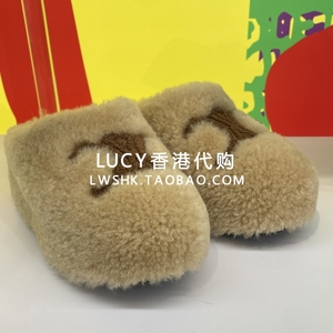 LUCY香港代购 Celine SS24春夏 logo徽标毛茸厚底半拖鞋鞋子