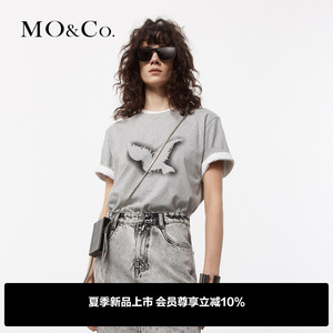 【抗菌防螨】MOCO2024夏新品重酵洗图案棉质短袖T恤MBD2TEE038