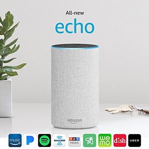 二代！亚马逊amazon Echo二代 智能语音助手音箱音响声控智能家居