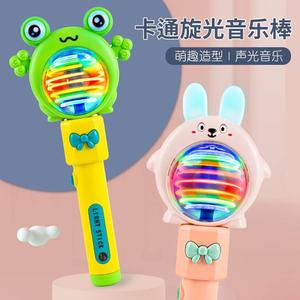 发光玩具儿童音乐棒青蛙软胶耳朵兔子音乐棒魔法棒婴儿玩具