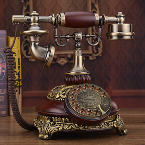 欧式仿古电话机老式转盘复古电话机创意时尚办公电话无线插卡座机