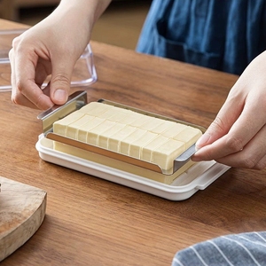 日本进口SKATER斯凯达黄油切割储存盒附黄油刀牛油切片分装保鲜盒