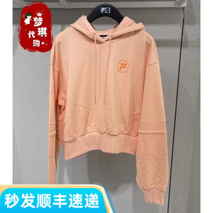 斐乐fila潮牌正品23冬新款女装宽松运动针织连帽衫卫衣T11W345201