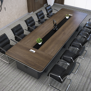 大型会议桌10-20-30人现代办公室加厚开会桌长方形条桌办公家具