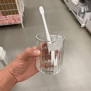 IKEA宜家西勒福珊牙刷架牙杯洗漱杯漱口杯刷牙杯玻璃牙缸家用简约
