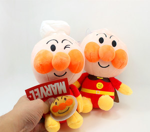 日本超人面包公仔毛绒玩具抱枕摆件大头卡通布娃娃红脸蛋儿童玩偶