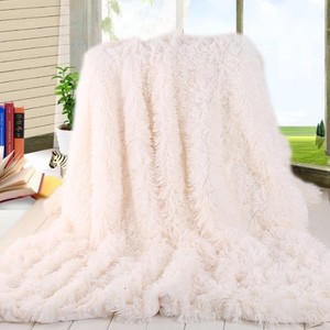 白色珊瑚绒毯f拍照盖毯绒毯子沙发摄影双层儿童长毛绒毛毯保暖加