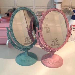 Hello Kitty 凯蒂猫 包邮 韩国复古镜台镜子化妆镜 双面镜 梳妆镜