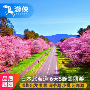 樱花季 含机票日本旅游北海道6天半自由纯玩札幌小樽温泉含接送