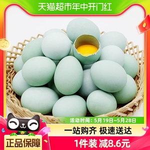 晨诚绿壳土鸡蛋新鲜农家放养散养谷物蛋45g*30枚乌鸡蛋青壳土鸡蛋