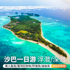 马来西亚沙巴亚庇美人鱼岛浮潜深潜一日游kawa红树林亚庇旅游