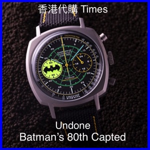 代购正品UNDONE Batman 蝙蝠侠 80th联名 *量版 钛合金夜光男手表