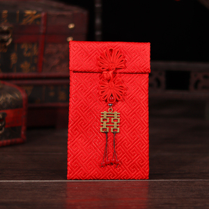 结婚新年红包布万元包利是封布艺改口红包袋中国风超大高档礼金袋