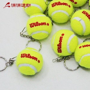 Wilson网球钥匙扣3.5cm体育比赛事纪念品挂件迷你网球 签名大网球